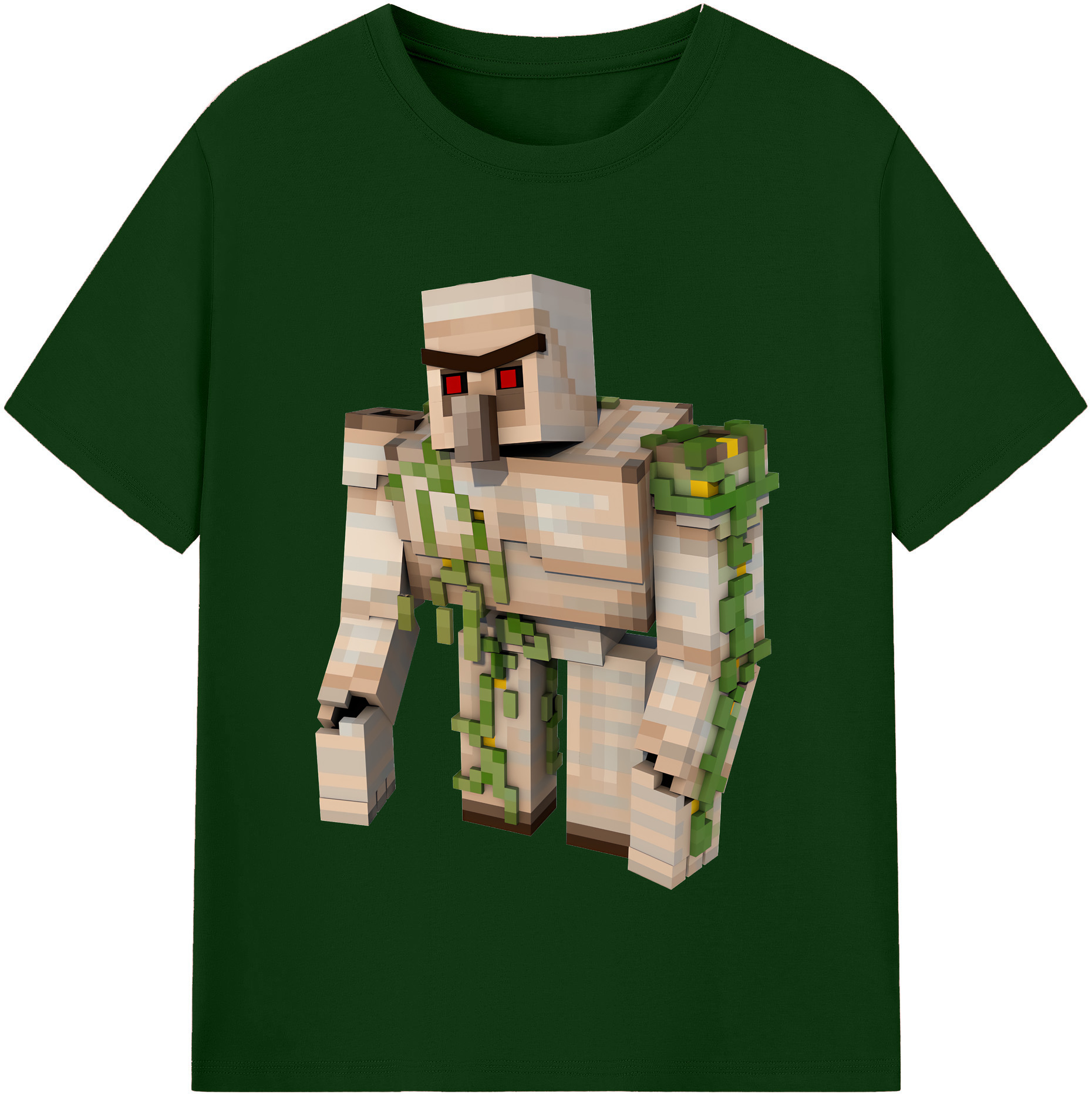 （画像用） マインクラフト ブロックの世界 Minecraft MC Block world 綿100％半袖Tシャツ（フロントプリント）